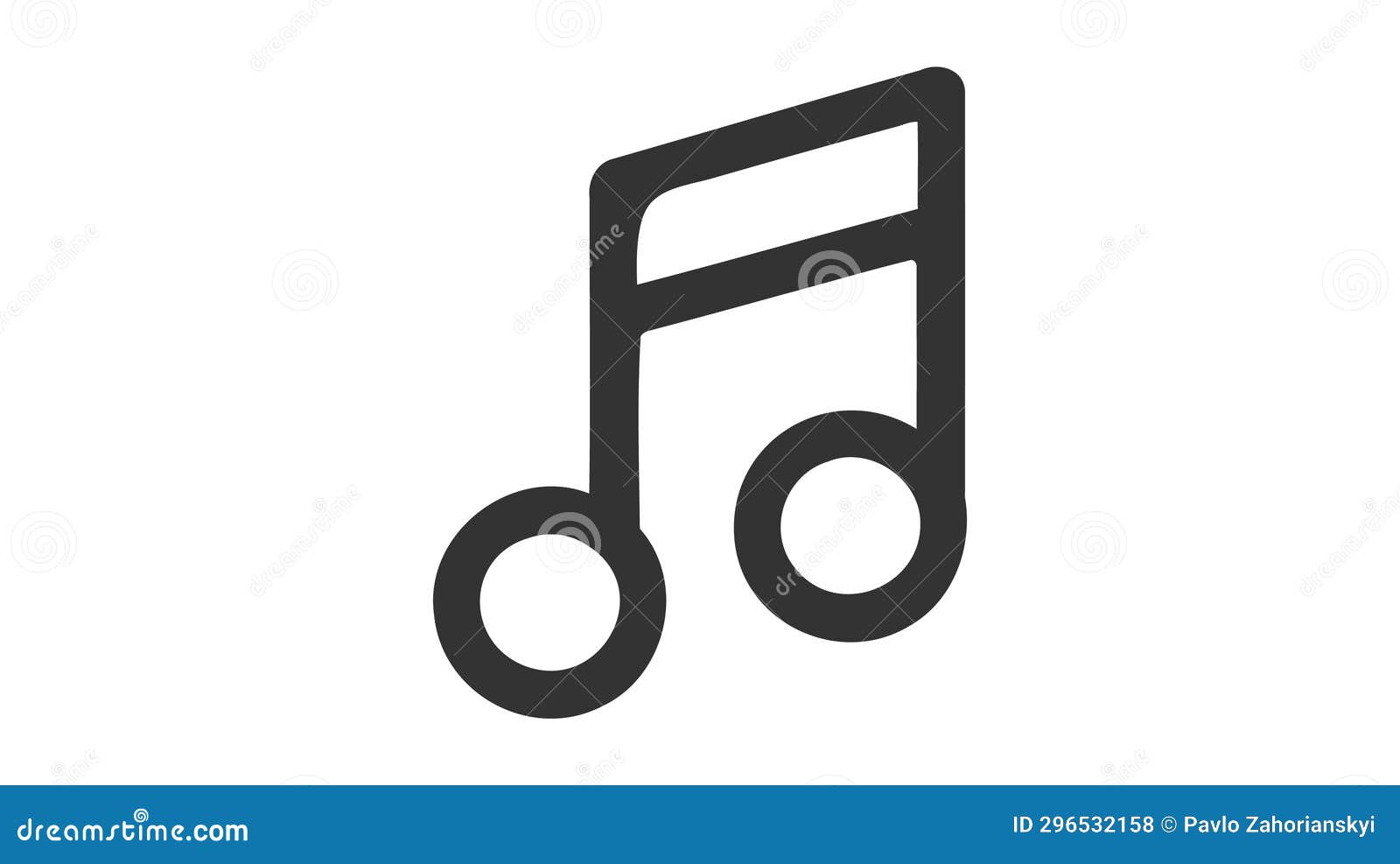 Vector Music Note - Vector Icon on White Background Stock Vector