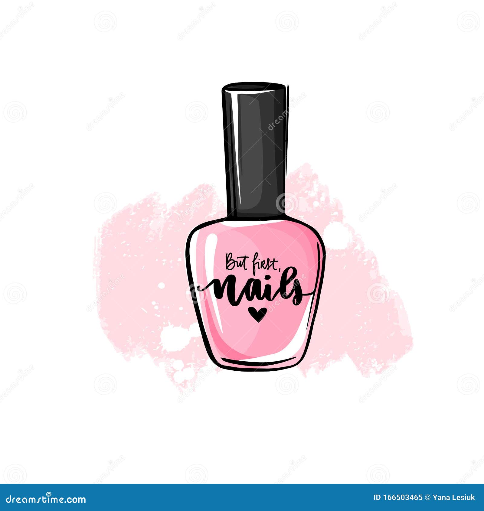 Nail polish Bottle with pink brush sketch Product for beauty salon and  female glamour Minimal doodle illustration isolated on white Outline art  24390551 Vector Art at Vecteezy