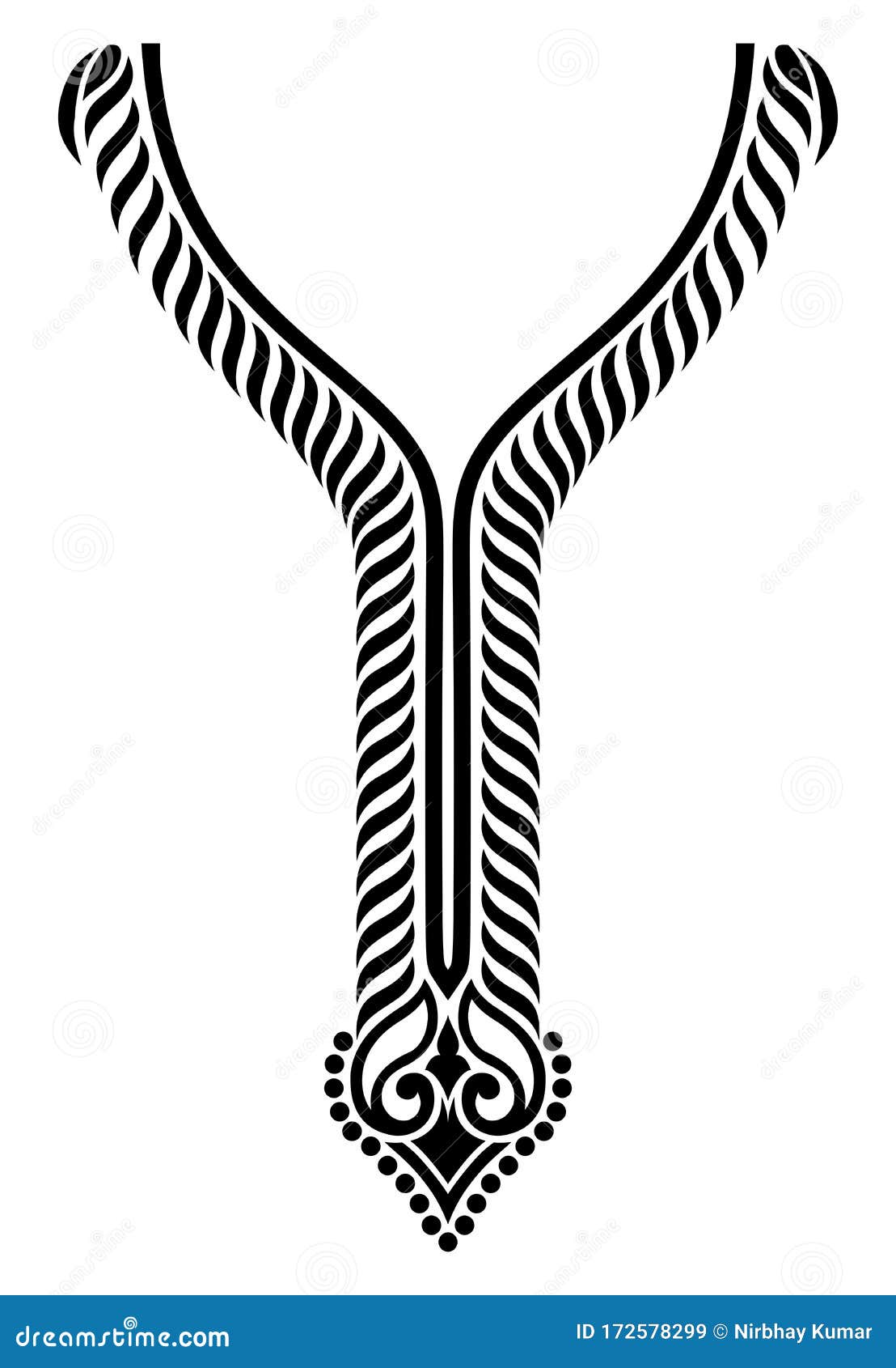 Download Vector Neck Line Baroque Embroidery Design For Blouses ...