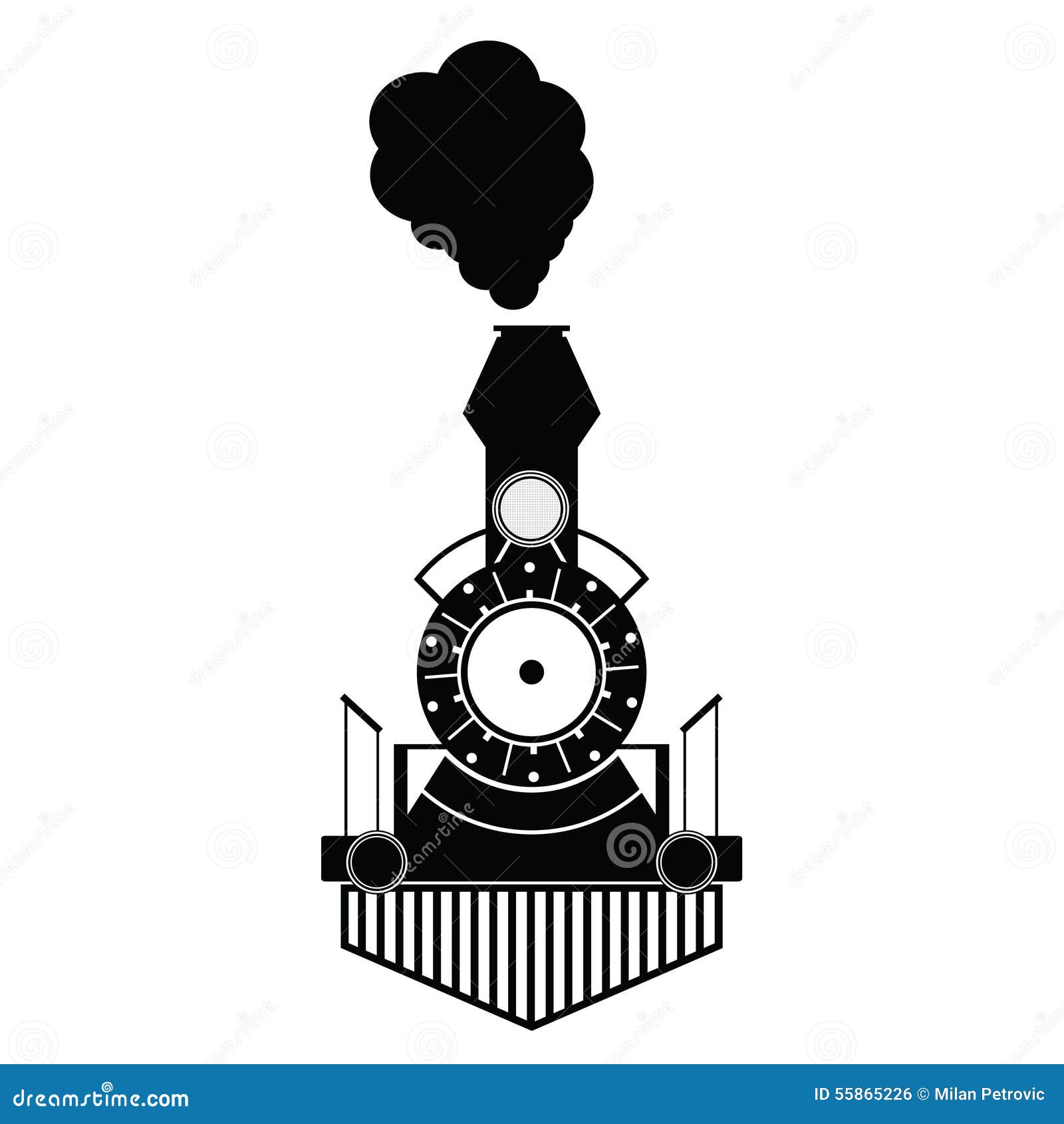 Vector Negro Antiguo Del Tren Ilustración del Vector - Ilustración de  scrapbook, locomotora: 55865226