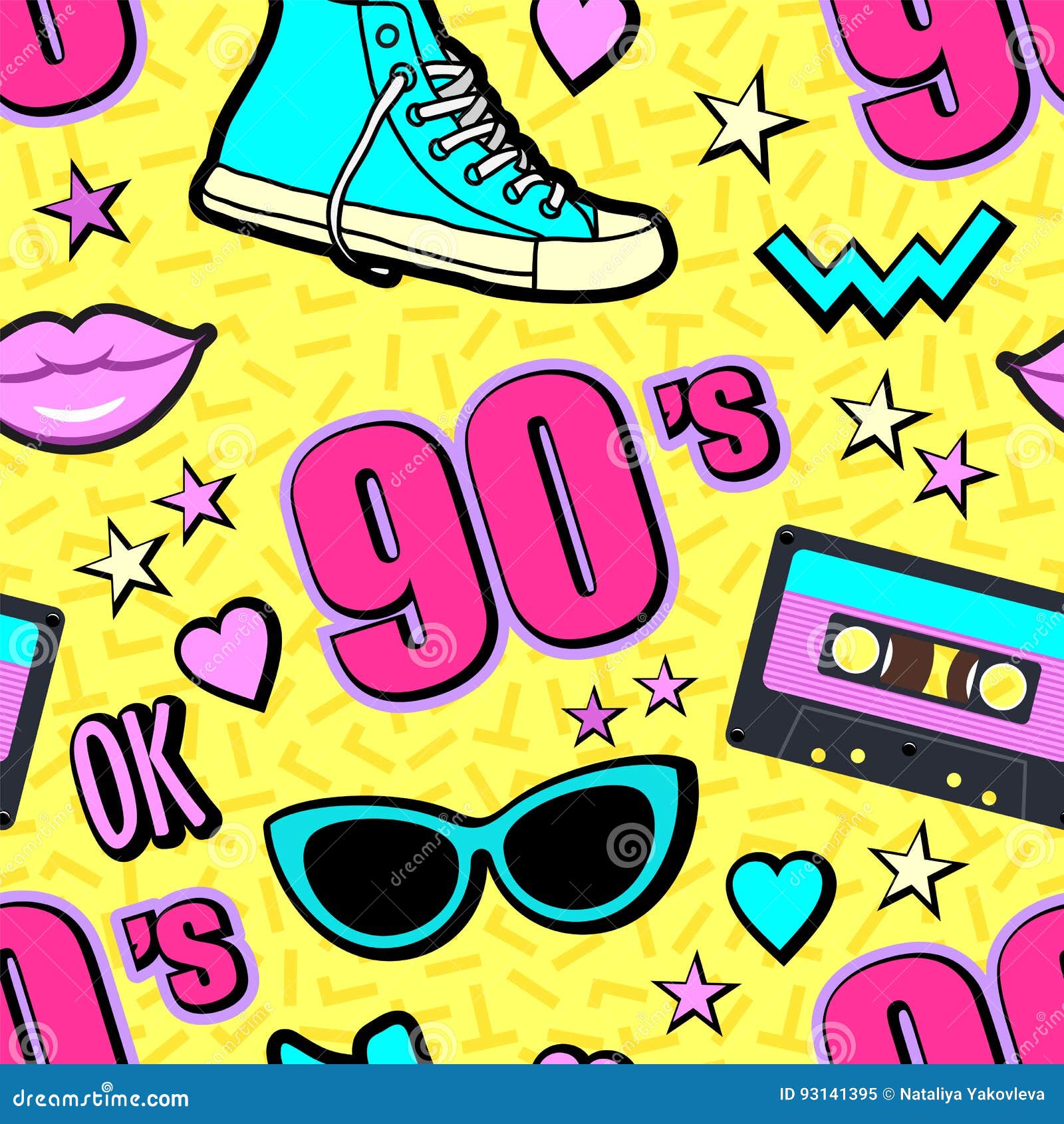  neon pop background 80s, 90s