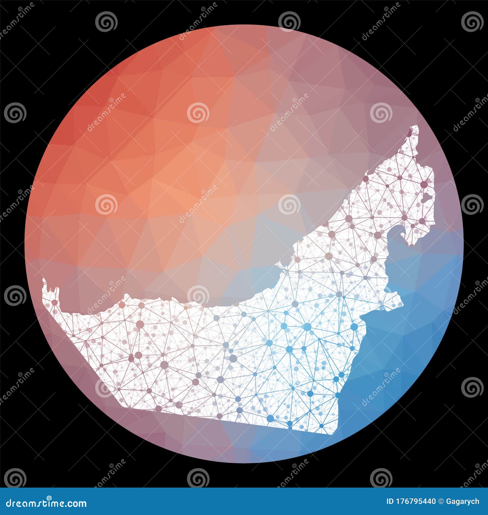 Vector Network UAE Map. 176795440