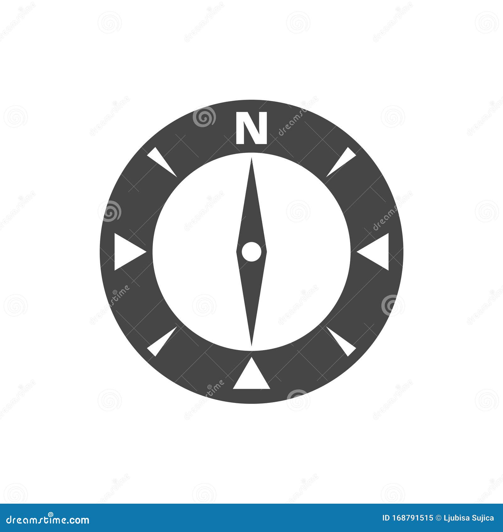 Vector North Direction Compass Icon Stock Vector - Illustration of