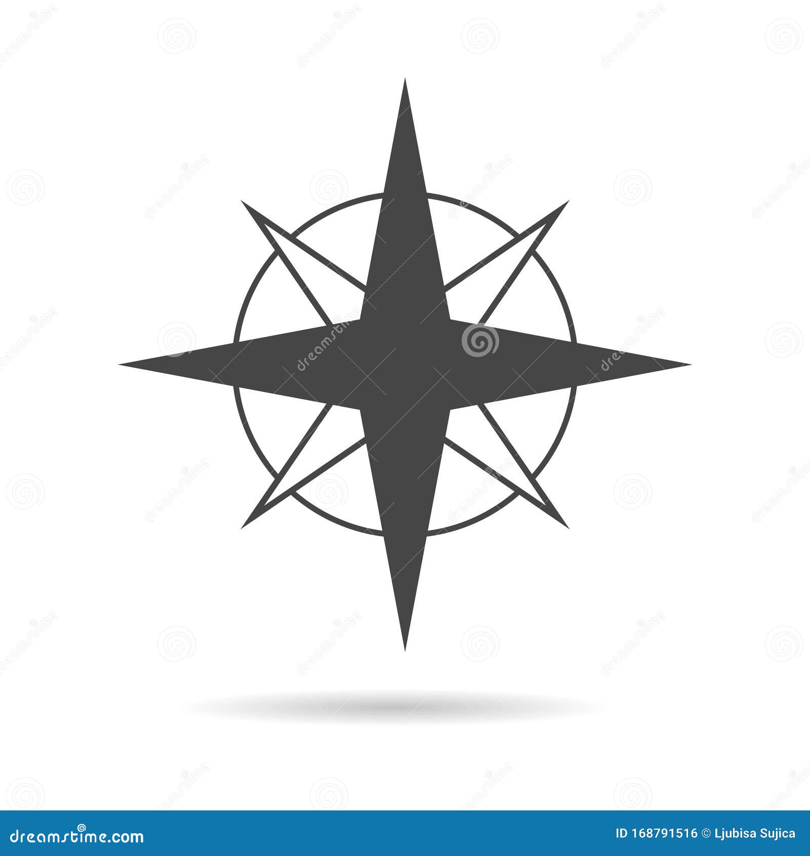 Vector North Direction Compass Icon Stock Vector - Illustration of