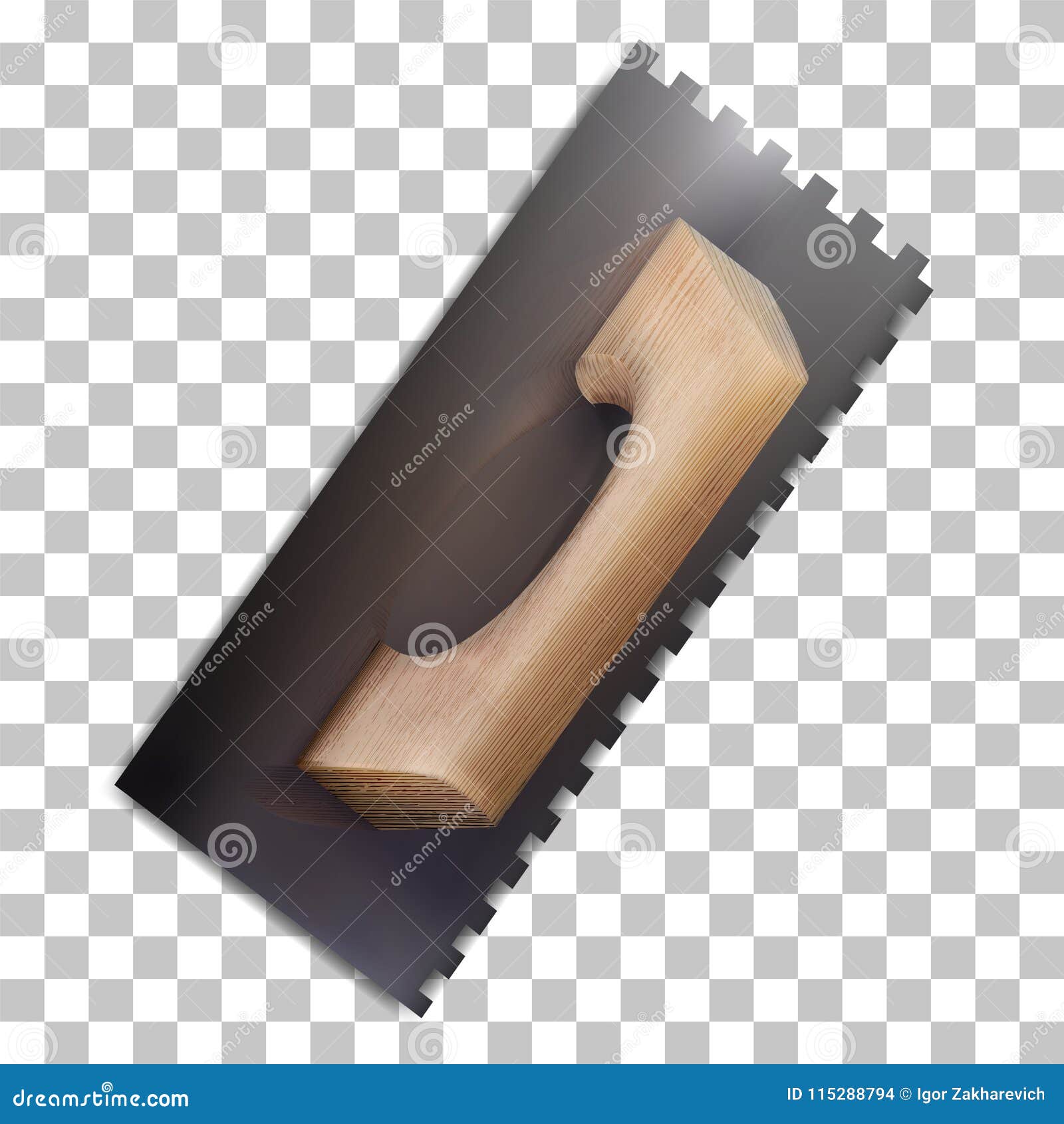 Notched Trowel Vector Concept Colored Linear Icon