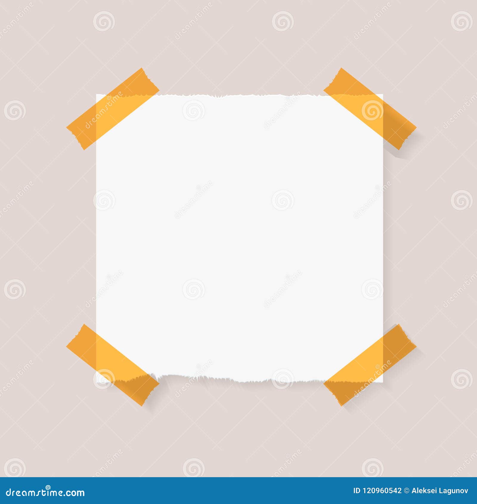 Download Vector Notepaper Blank Template Attached By Tape Memo Paper Stock Vector Illustration Of Memory Label 120960542 PSD Mockup Templates
