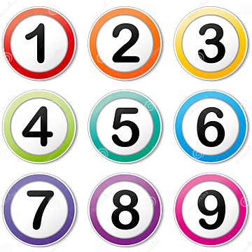 Vector numbering icons stock vector. Illustration of element - 41997182