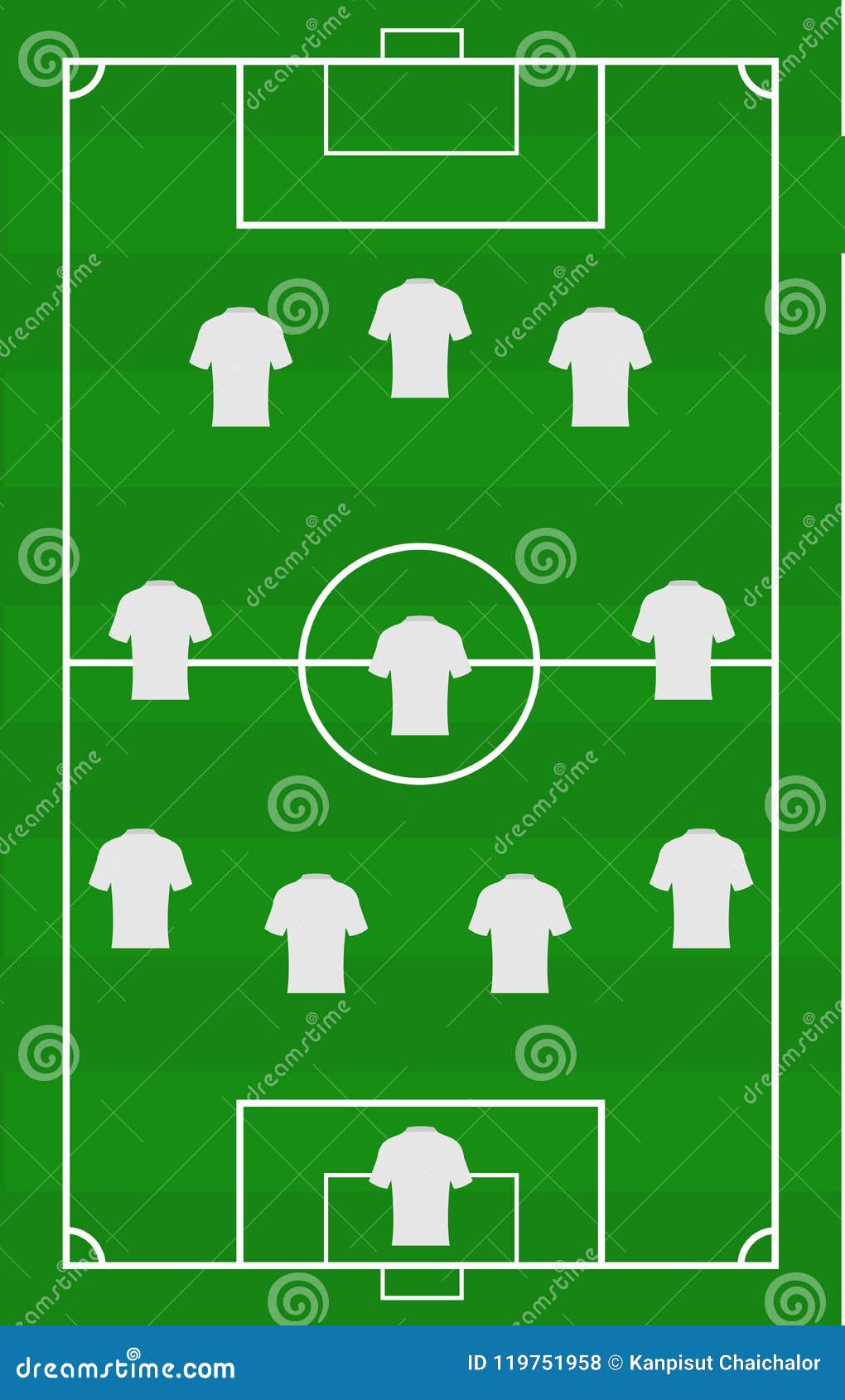 Layouts de planos de jogo de futebol