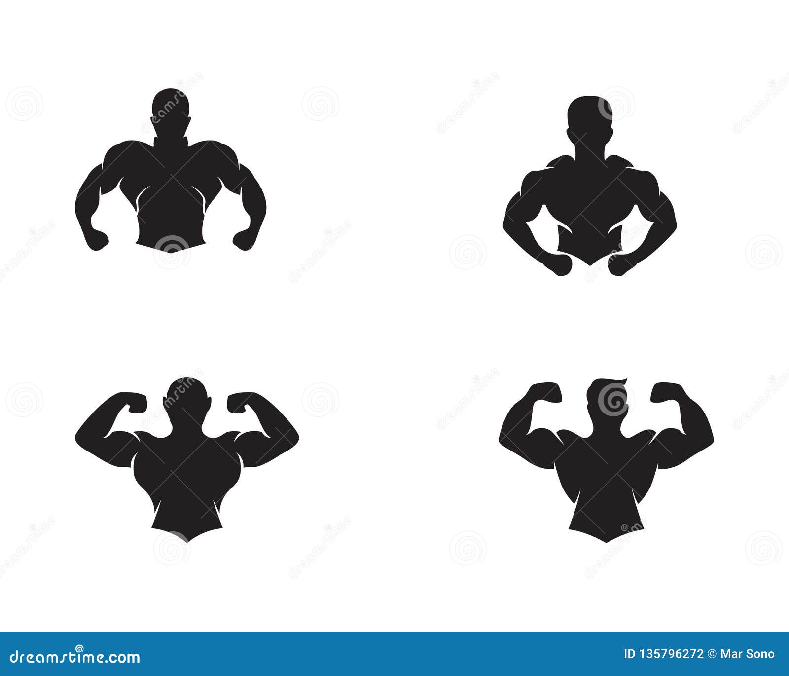 Vector Object and Icons for Sport Label, Gym Badge, Fitness Logo Design ...