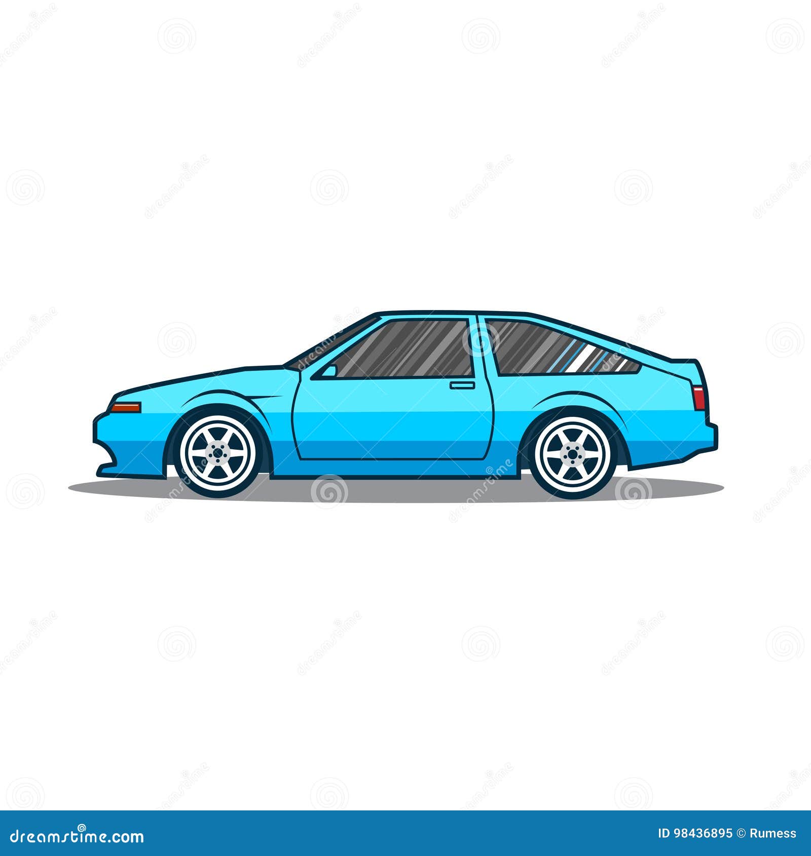 Vector old japan sport car stock vector. Illustration of view - 98436895