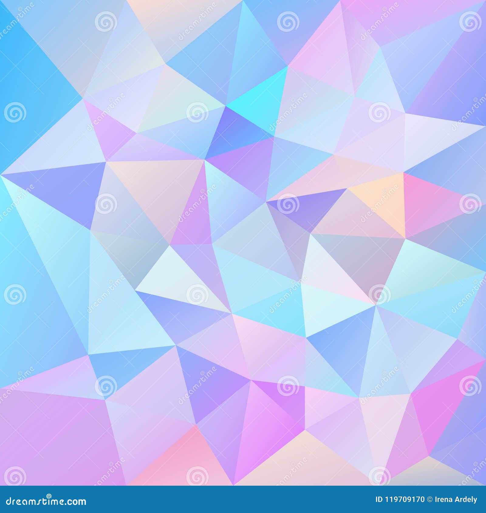 Vector Onregelmatige Veelhoekige Vierkante Achtergrond - Driehoeks Laag Polypatroon - Leuke Holografische - Doorboor, Vector Illustratie - of aanbiddelijk, magisch: 119709170