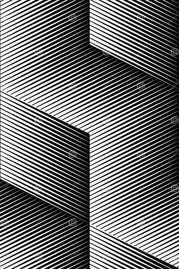 Vector Op Art Pattern. Optical Cube Illusion Abstract Background Stock ...