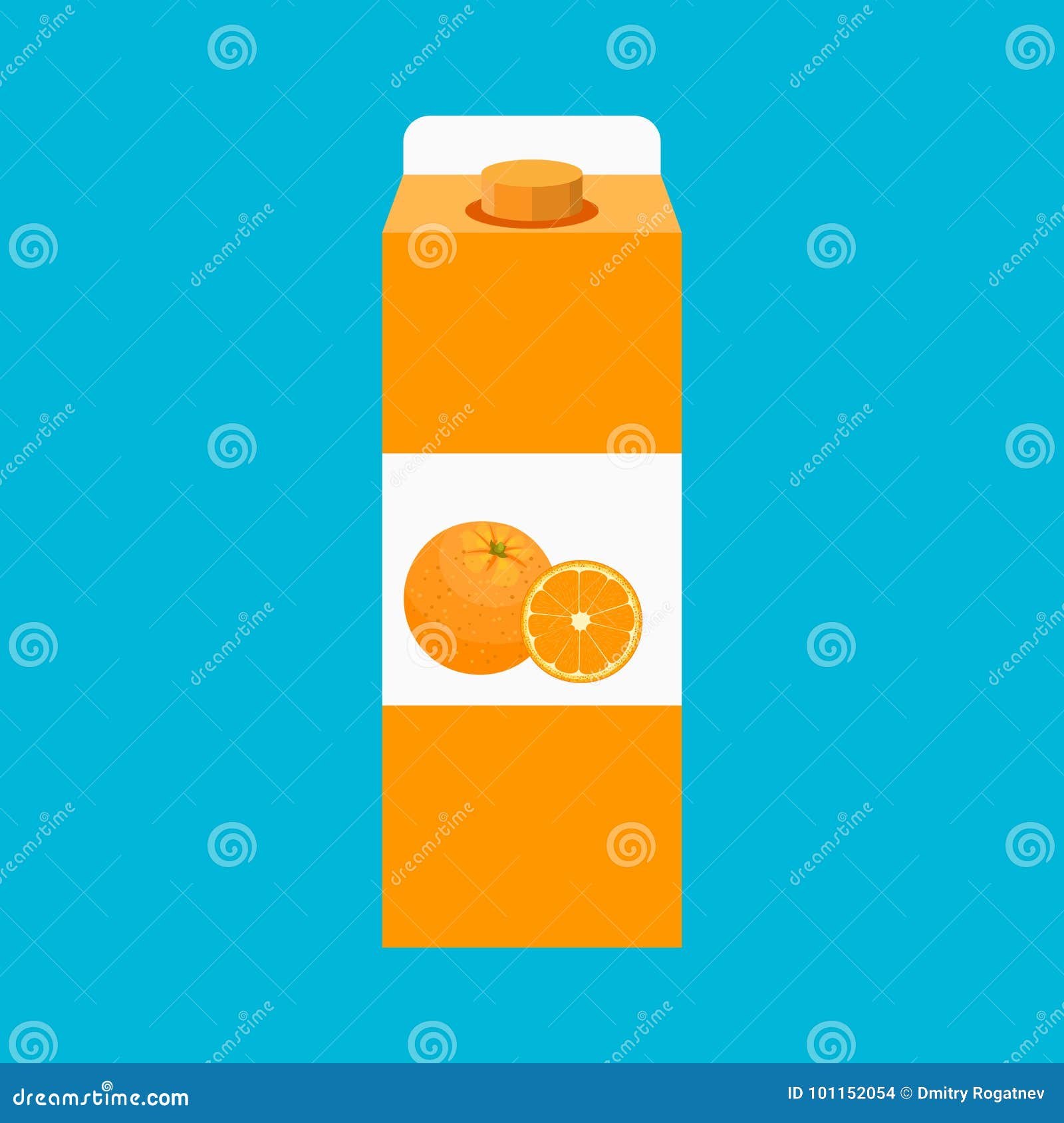 Vector Orange Juice Illustration Stock Vector Illustration of carton, element 101152054