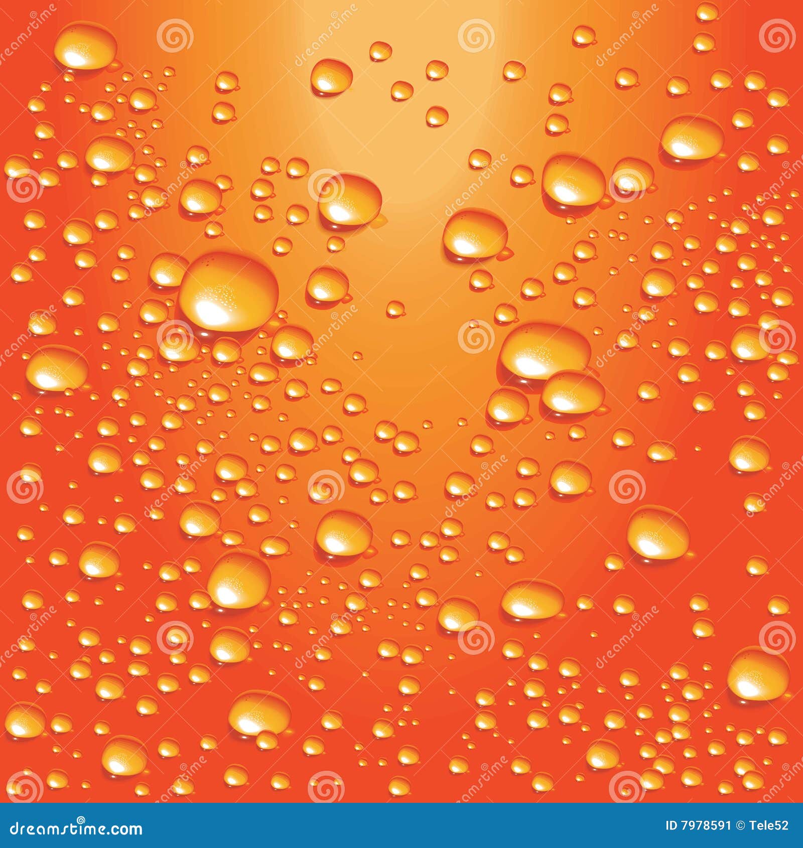 Vector Orange Water Bubbles Stock Image Image 7978591
