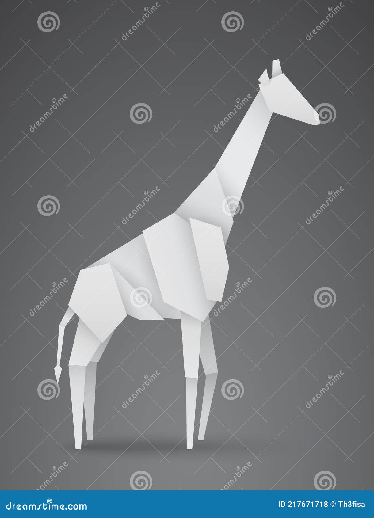 Vector Origami Paper Giraffe Stock Vector Illustration of paper