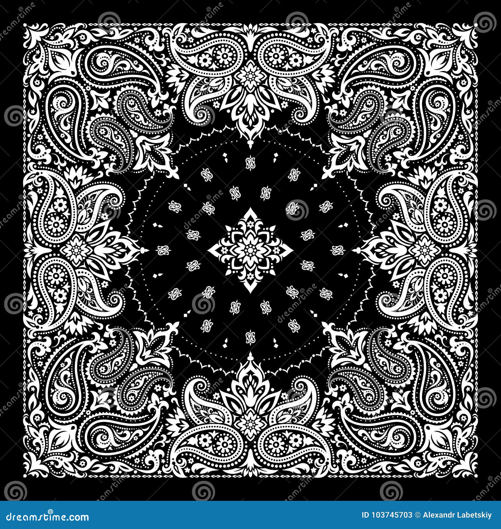 paisley bandana border