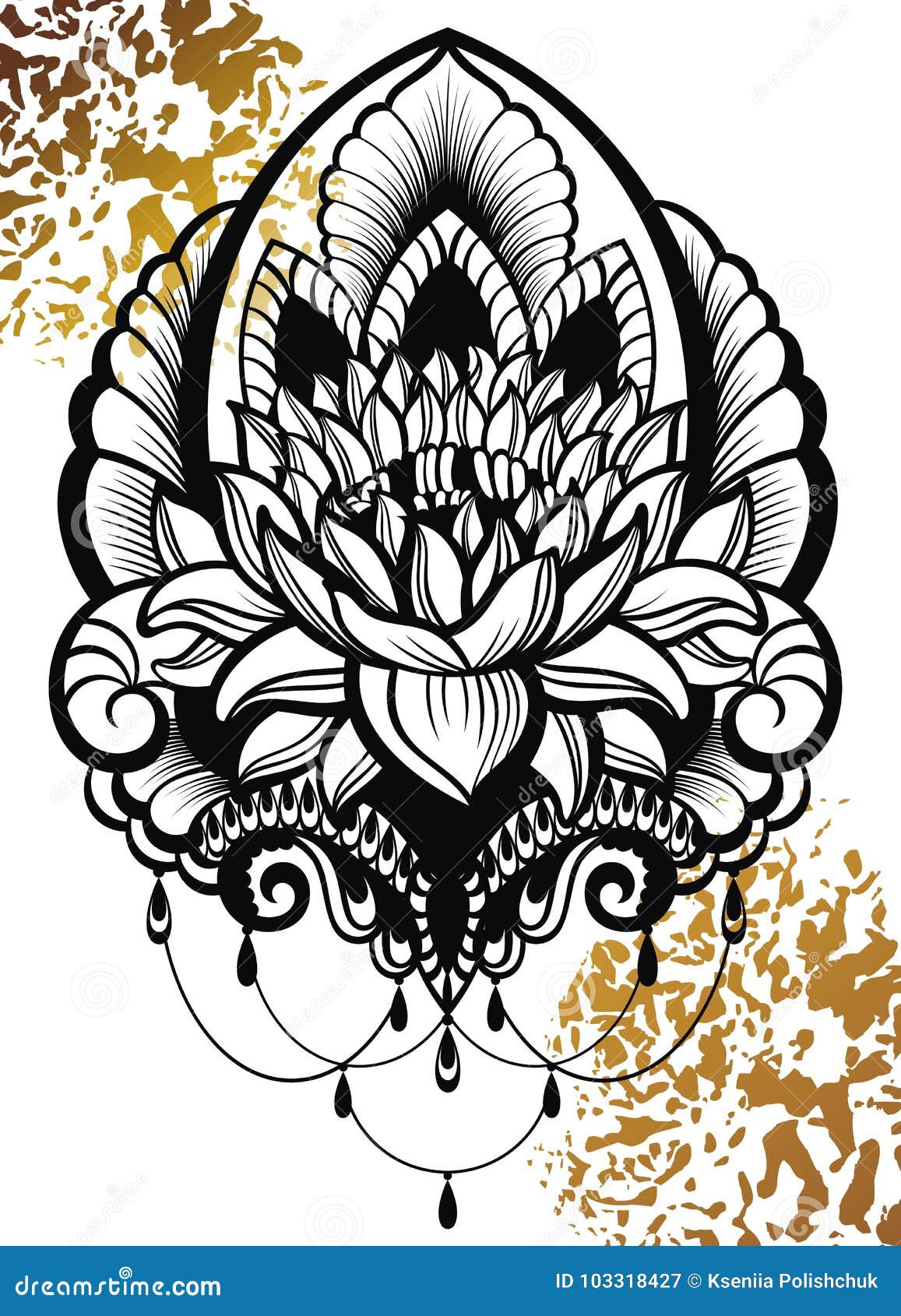 Beautiful Mehendi Dotwork Tattoo on Shoulder - Best Tattoo Ideas Gallery