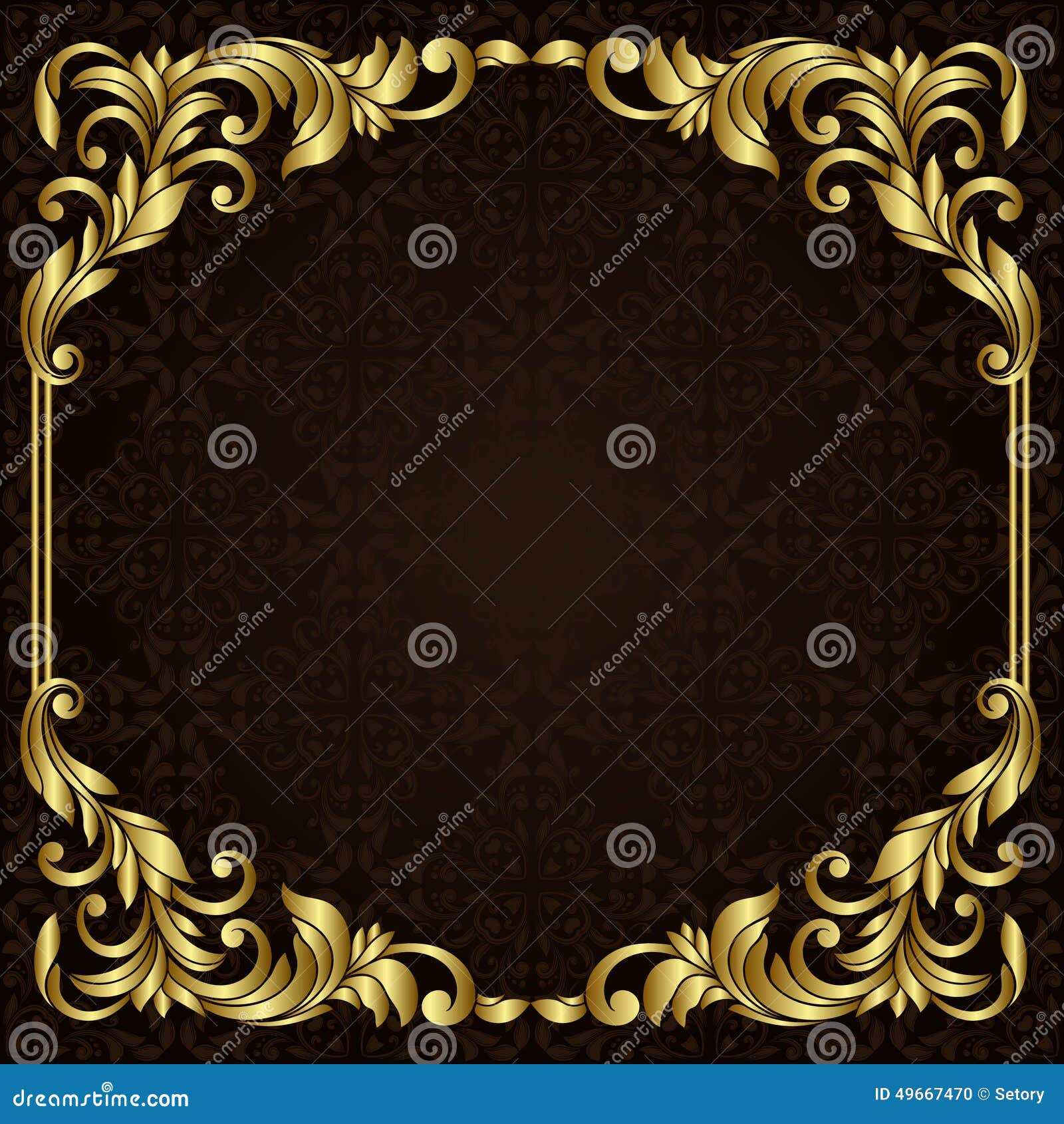 Vector ornate gold border stock vector. Illustration of design 49667470