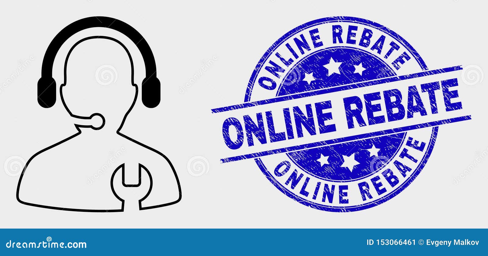 vector-line-call-center-serviceman-icon-and-distress-online-rebate