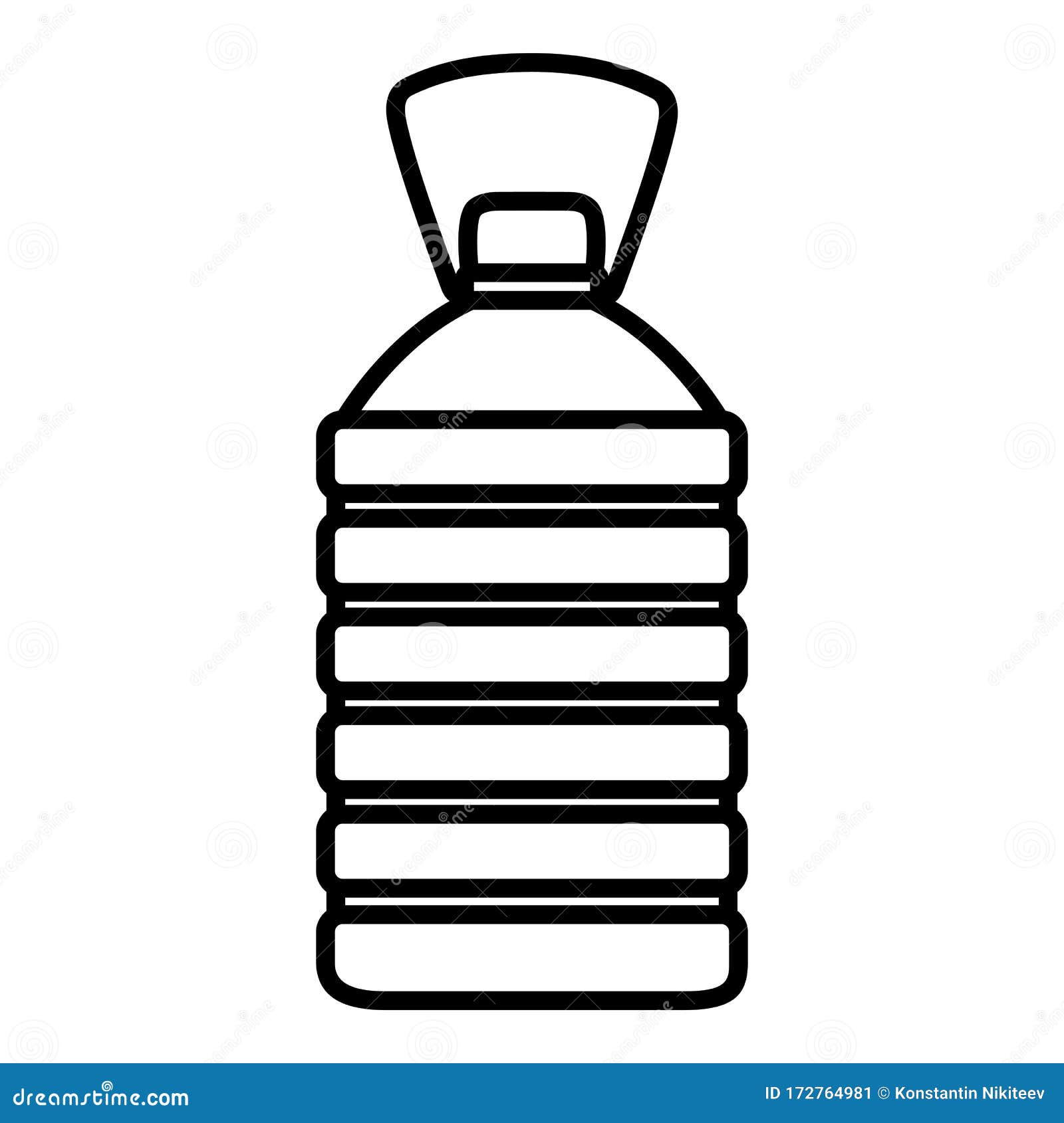 Vector Outline Plastic Bottle Icon Stock Vector Illustration of