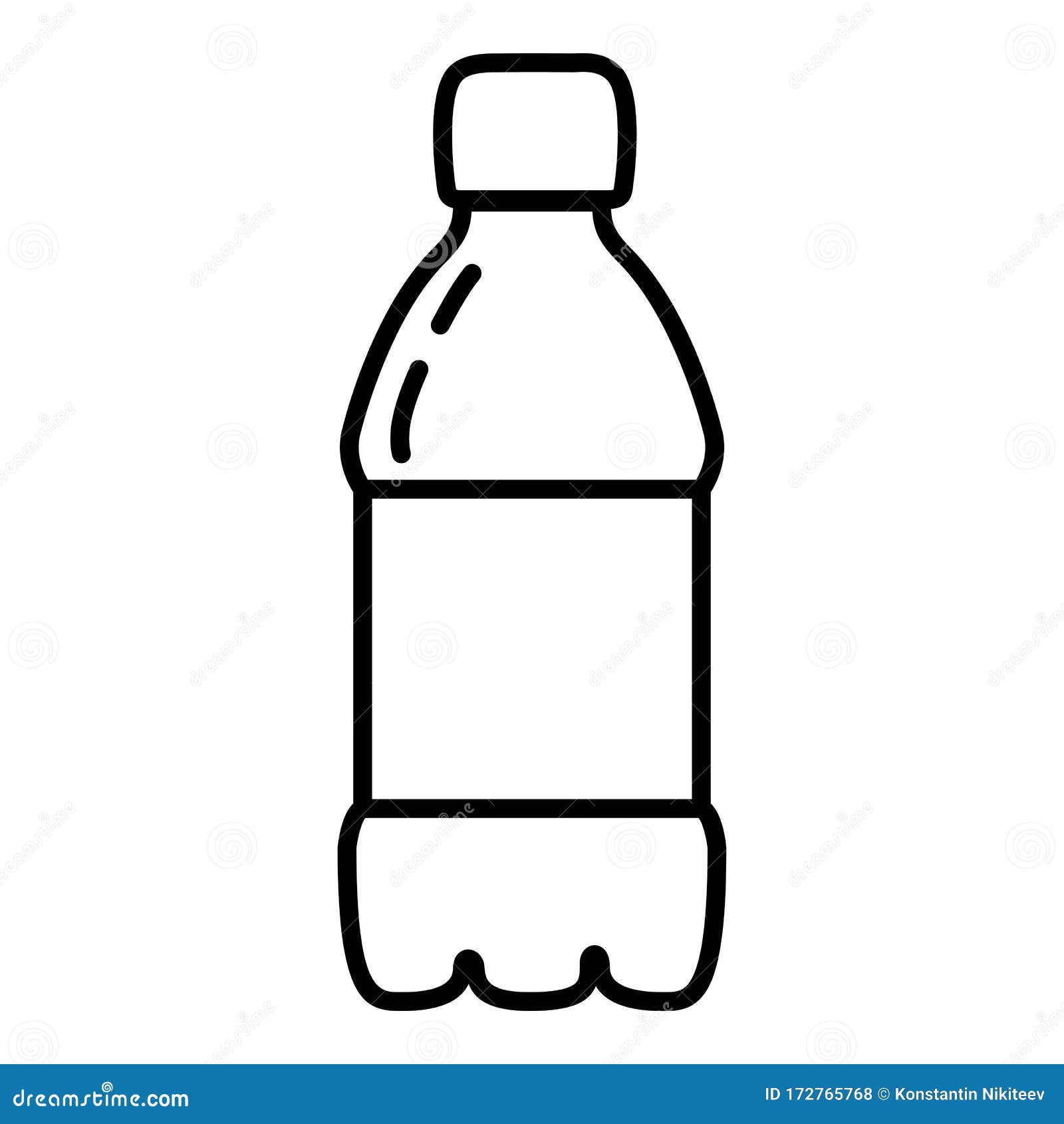 Vector Outline Plastic Bottle Icon Stock Vector Illustration of