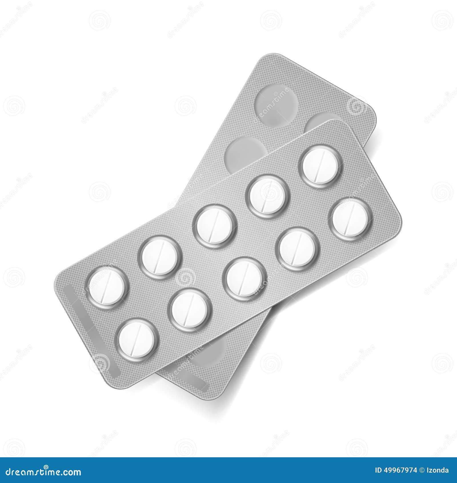 Vector Pack of Pills Isolated on White Background Stock Vector