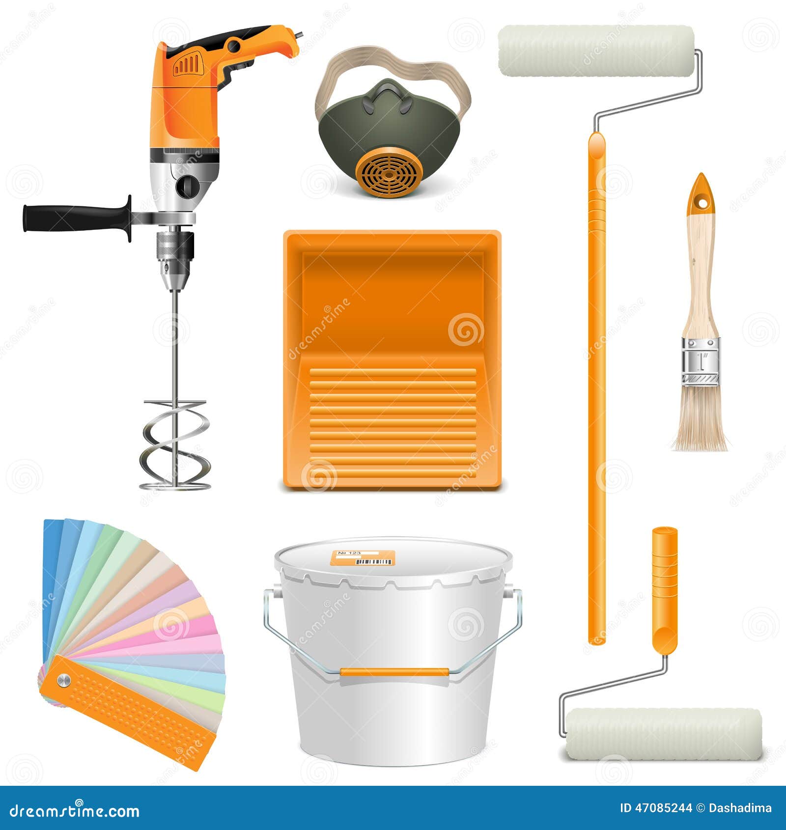 Vector Painting Tools stock vector. Illustration of guide 47085244