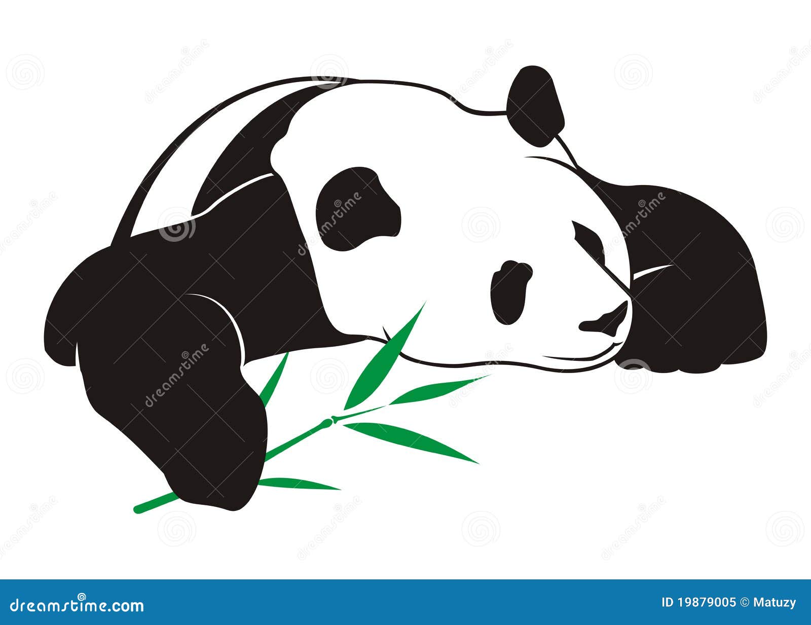 Vector panda with bamboo stock vector. Illustration of friendly - 19879005