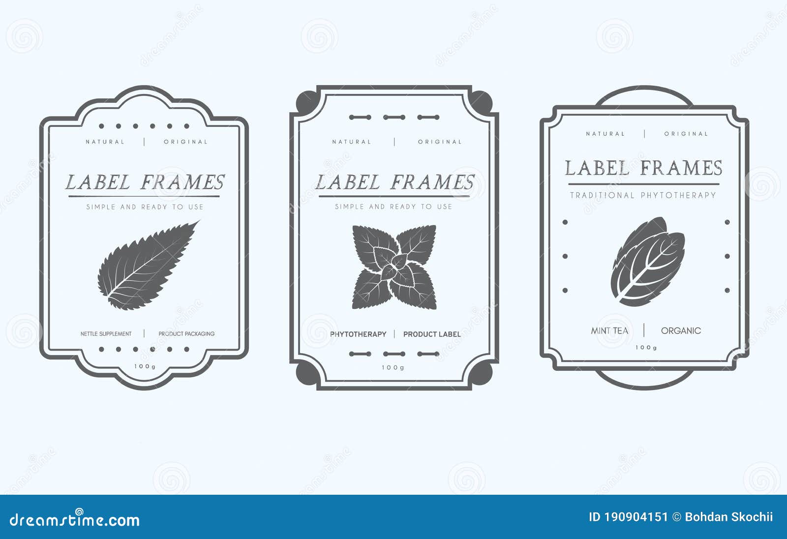 Download Vector Pantry Label Set. Package Design Template For Herbs And Spices, Dried Fruit, Vegetables ...