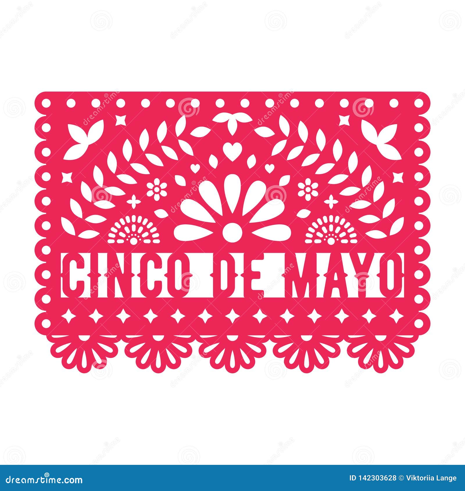  papel picado greeting card with floral and decorative s.