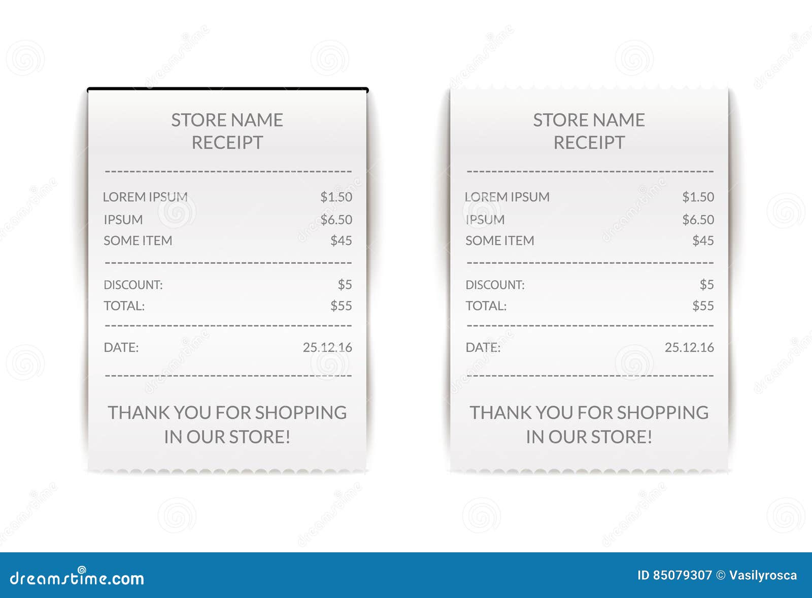 vector paper atm check illustration financial receipt bill cafe or
