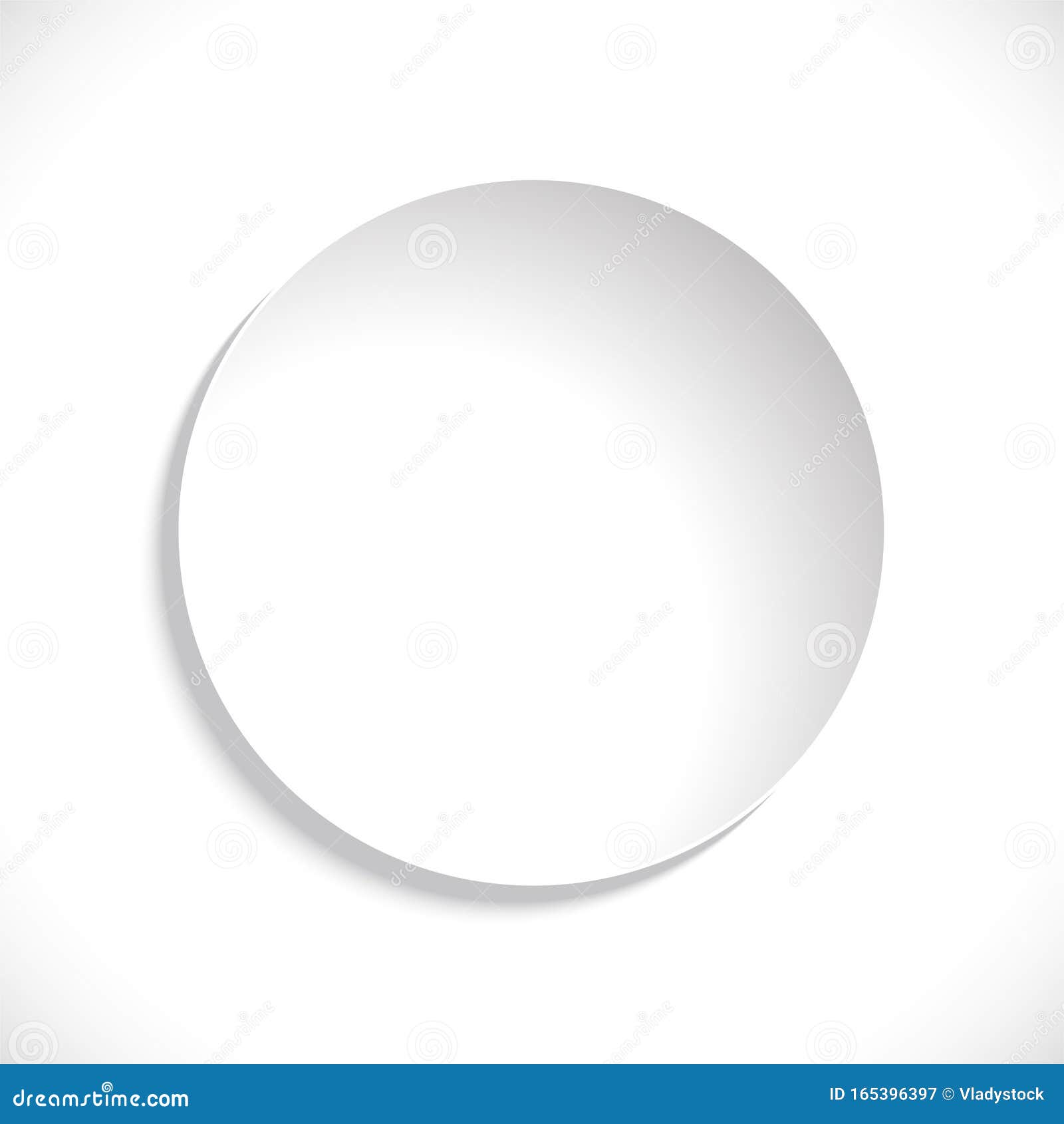 Vector Paper Circle Sticker Isolated on White Background Stock Vector