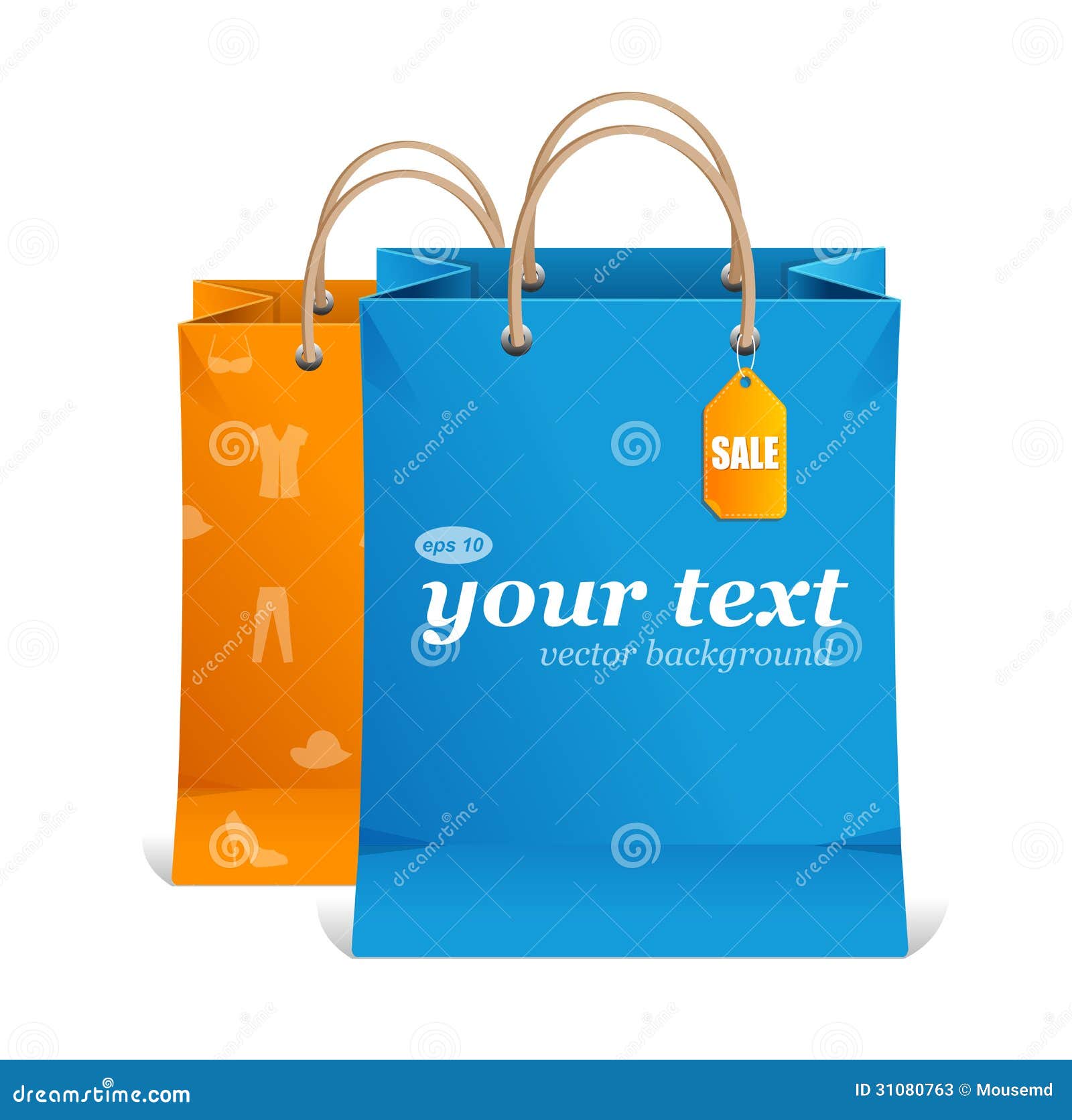  paper shopping bag text area