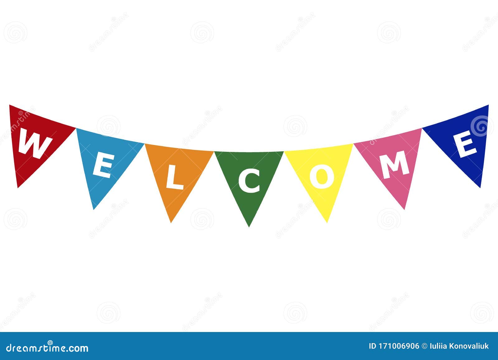 Vector Party Flags For Decoration. Festive Flags. Holiday Background