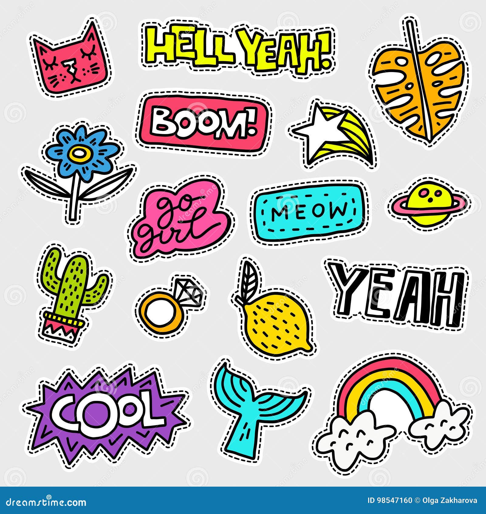 Vector Patch Collection stock vector. Illustration of collection - 98547160