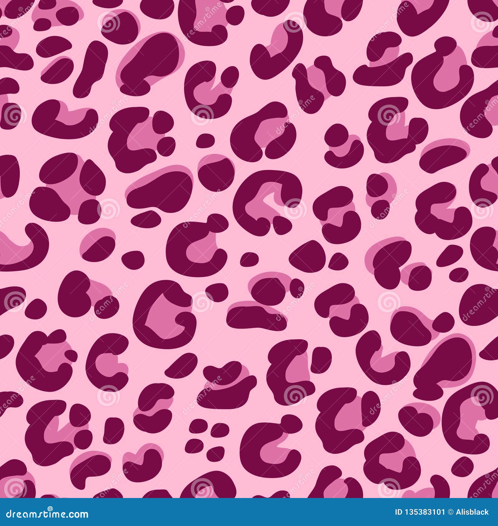 Vector Pattern with an Animal Leopard Pattern in a Girly Glam Pink ...