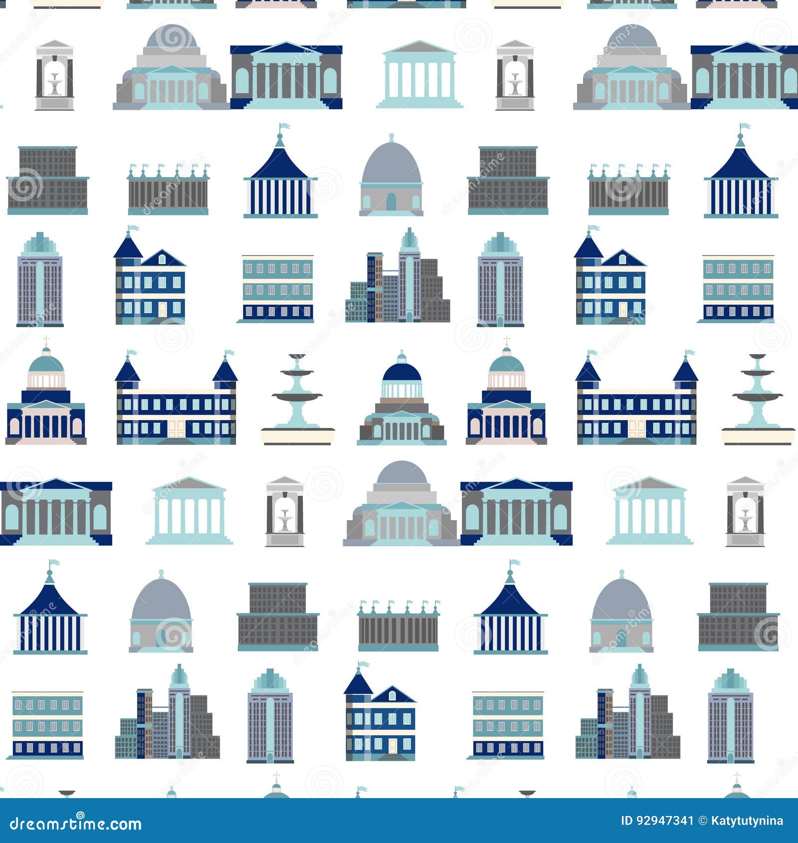Download Vector Pattern With City Constructor. Stock Vector ...