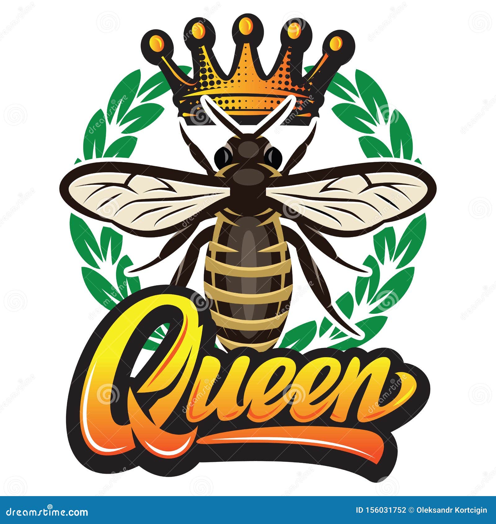 Download Vector Pattern With Flying Bee, Crown And Calligraphic ...