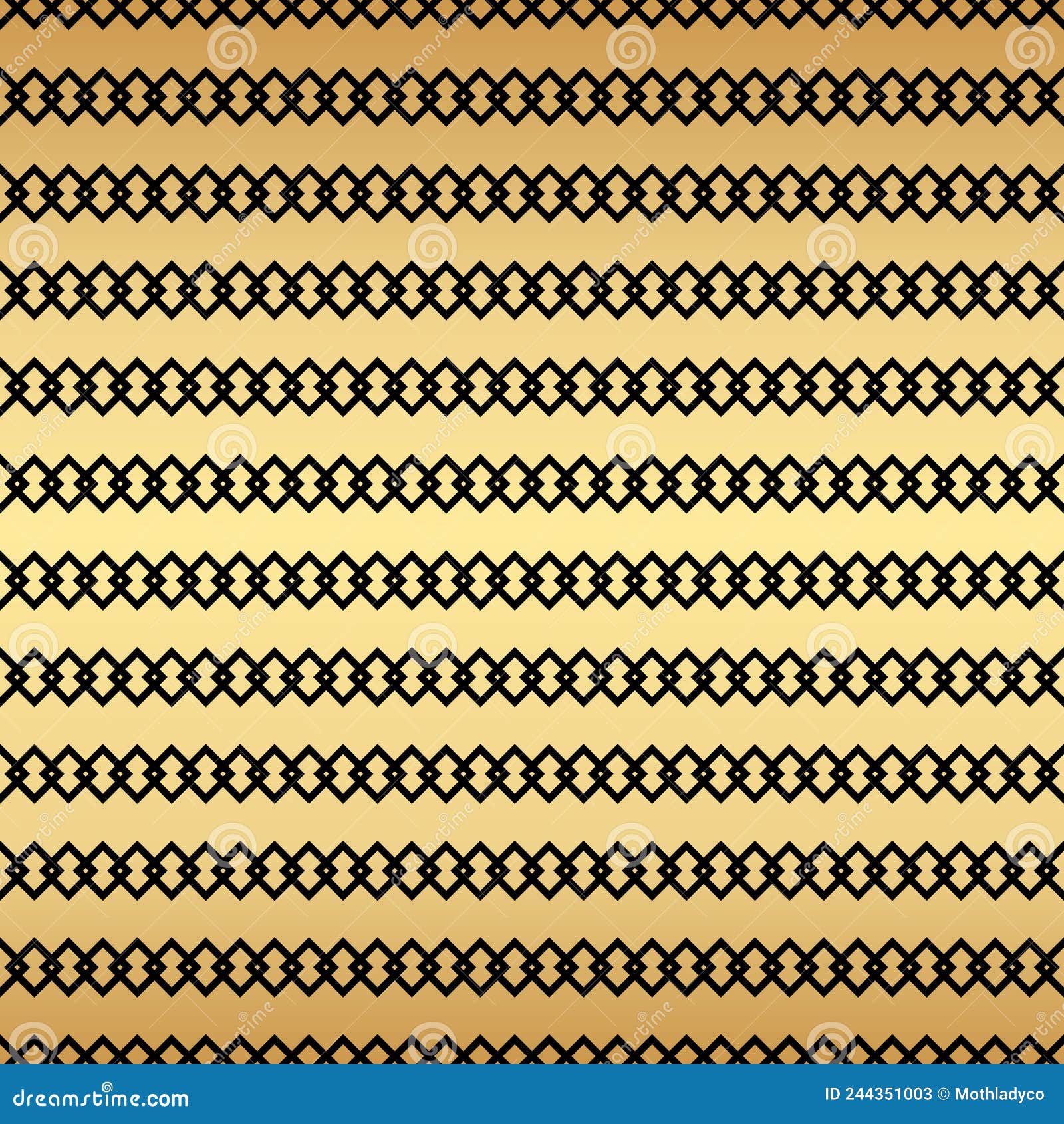 Geometric Gold Seamless Repeat Pattern Background, Gold and Black