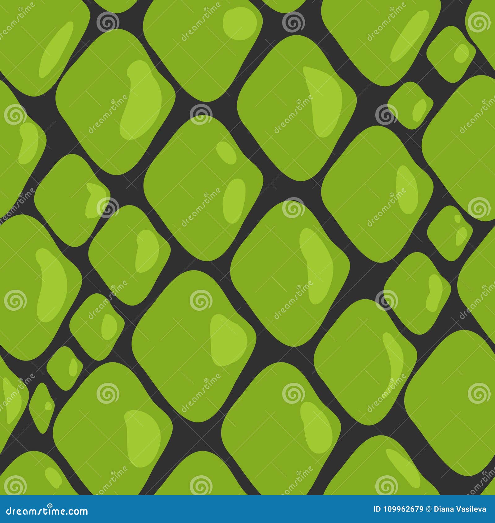Green seamless snake skin pattern, Stock vector