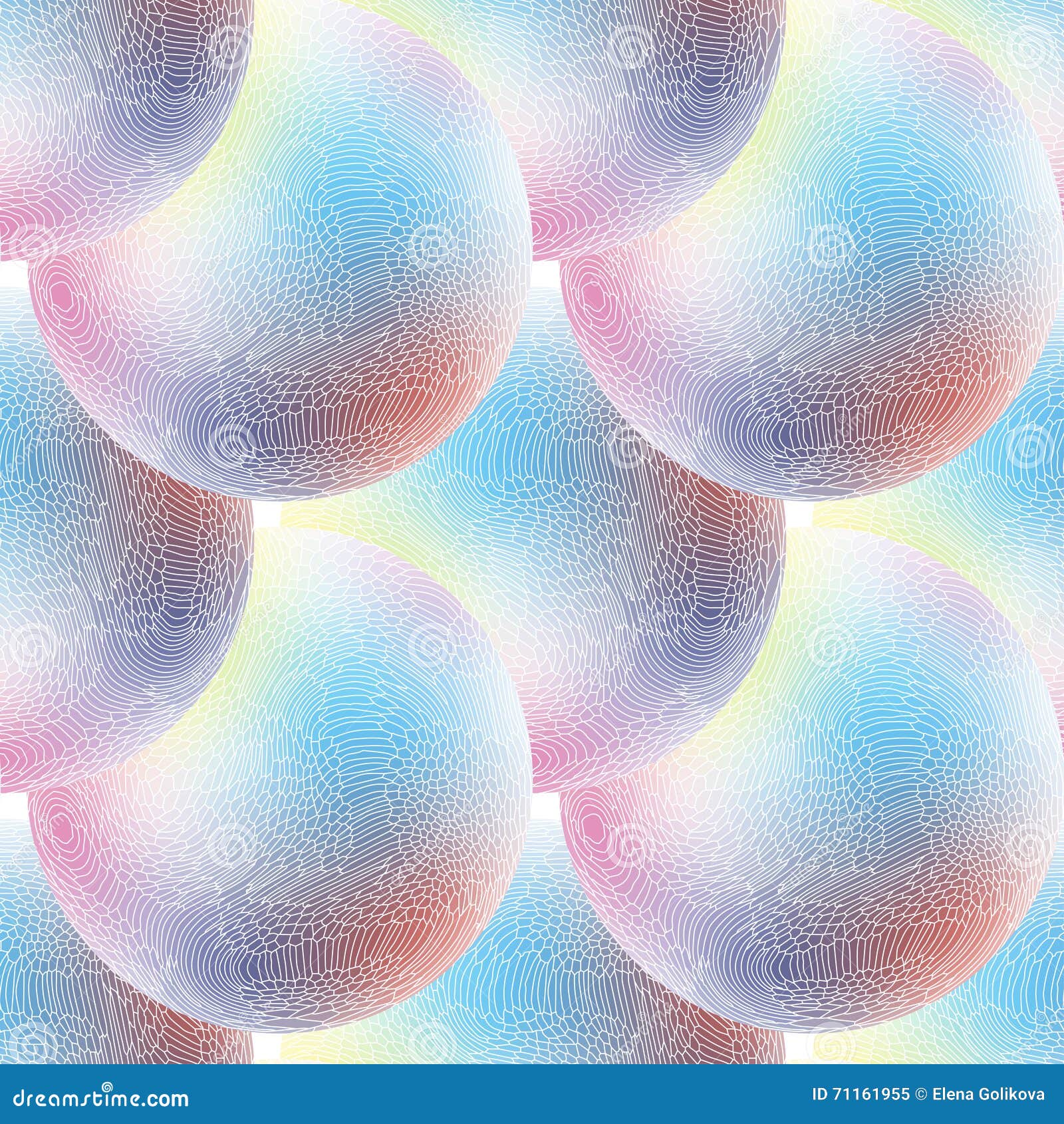 Vector Pattern Of Unusual Blue And White Balls Stock Vector