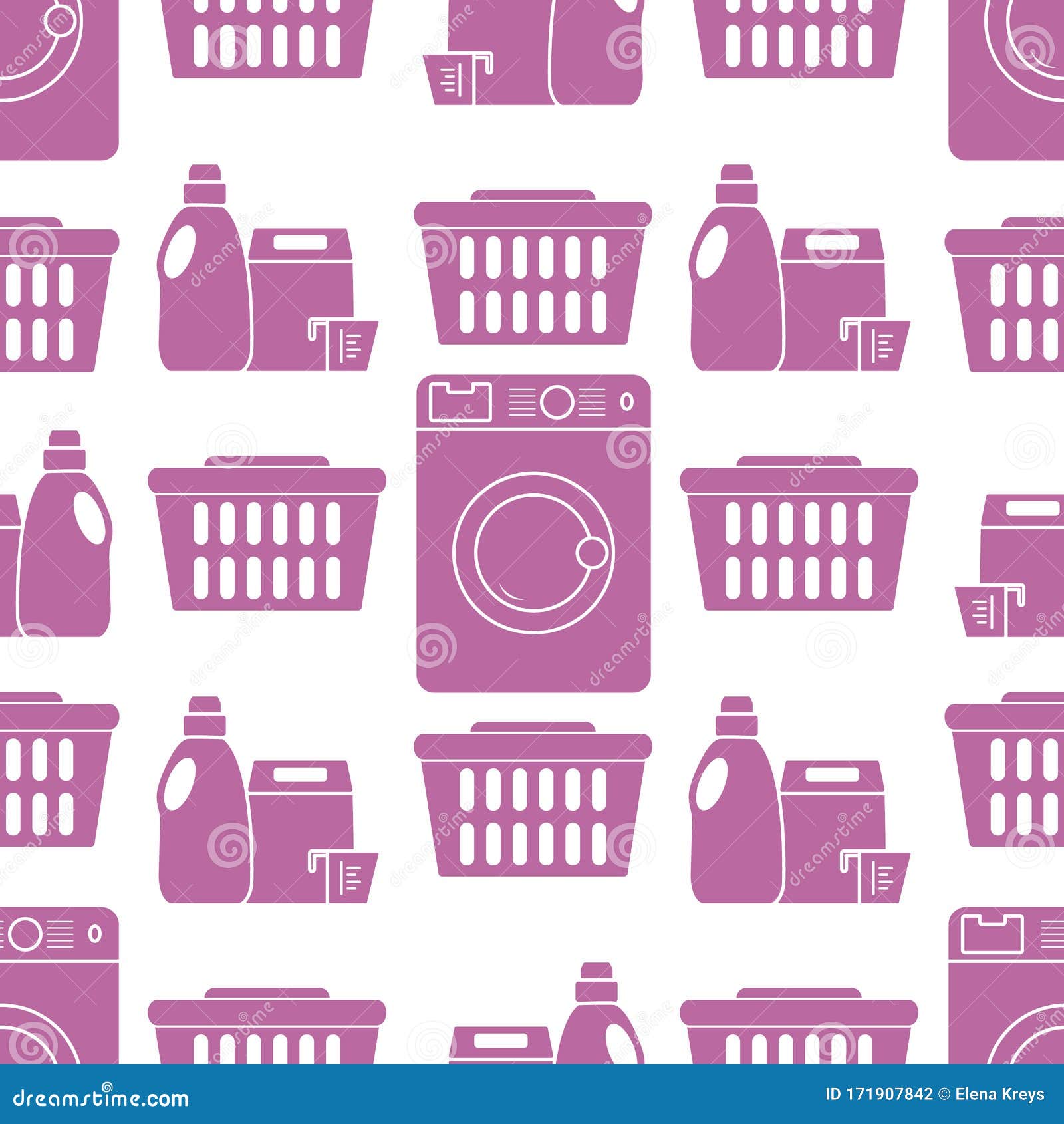 Vector Pattern Washing Clothes Laundry Service Stock Vector ...