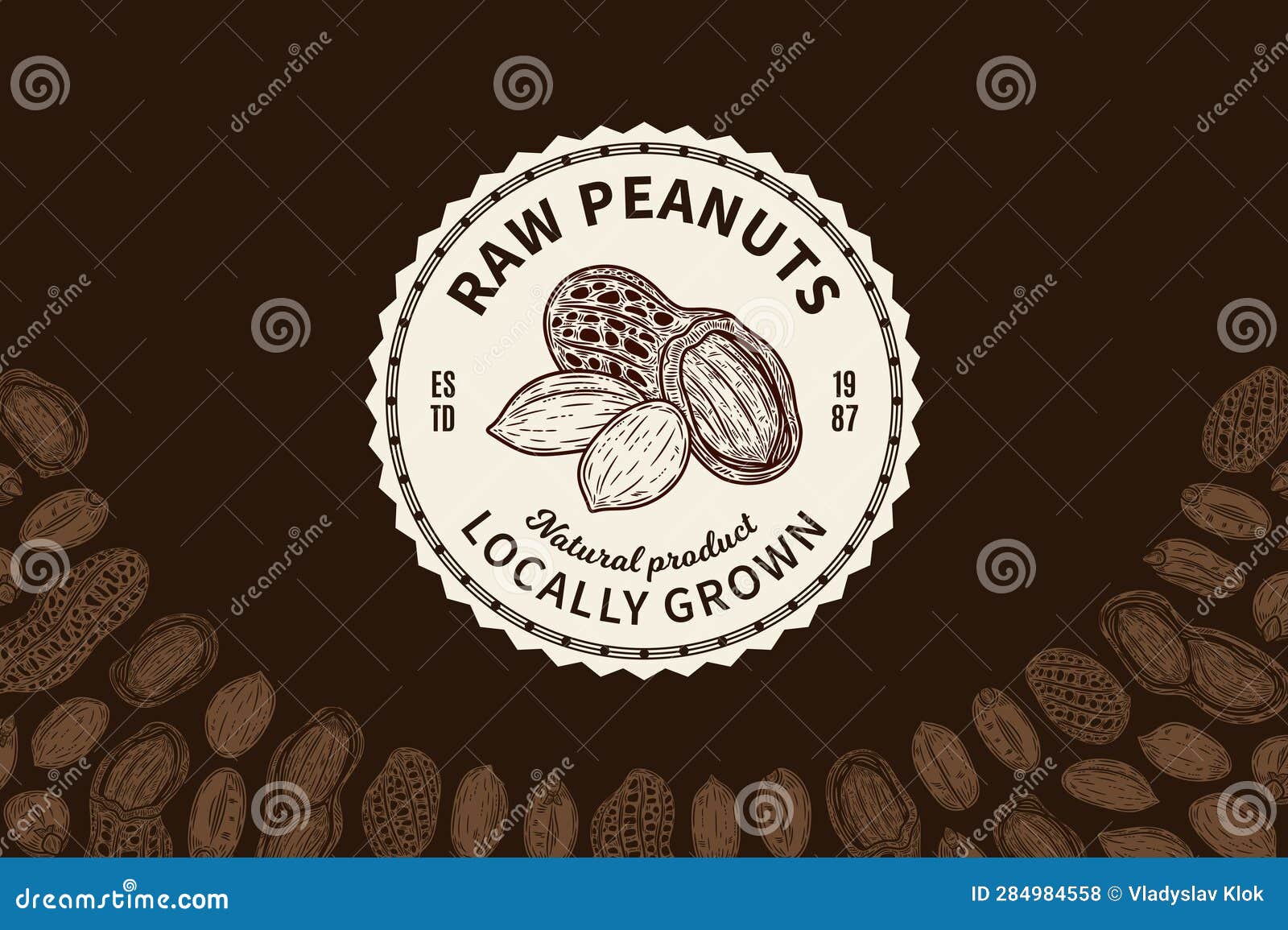Vector peanut logo stock vector. Illustration of peanut 284984558