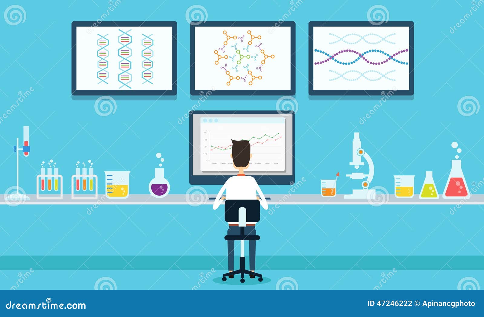  people scientists research in laboratory process