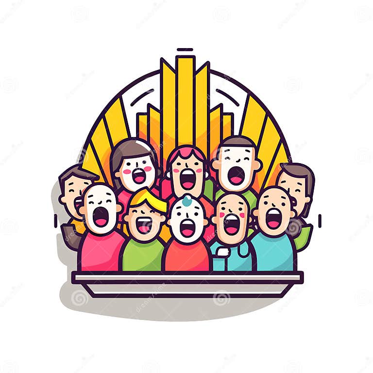 Vector of People Singing Together in Harmony Stock Vector ...