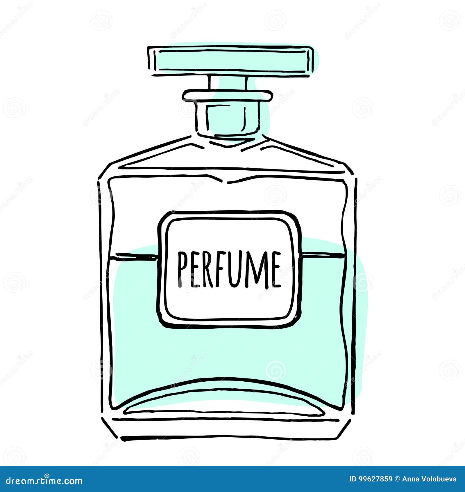 Vector Perfume Sketch Isolated on White Background Stock Illustration -  Illustration of color, perfumery: 99627859