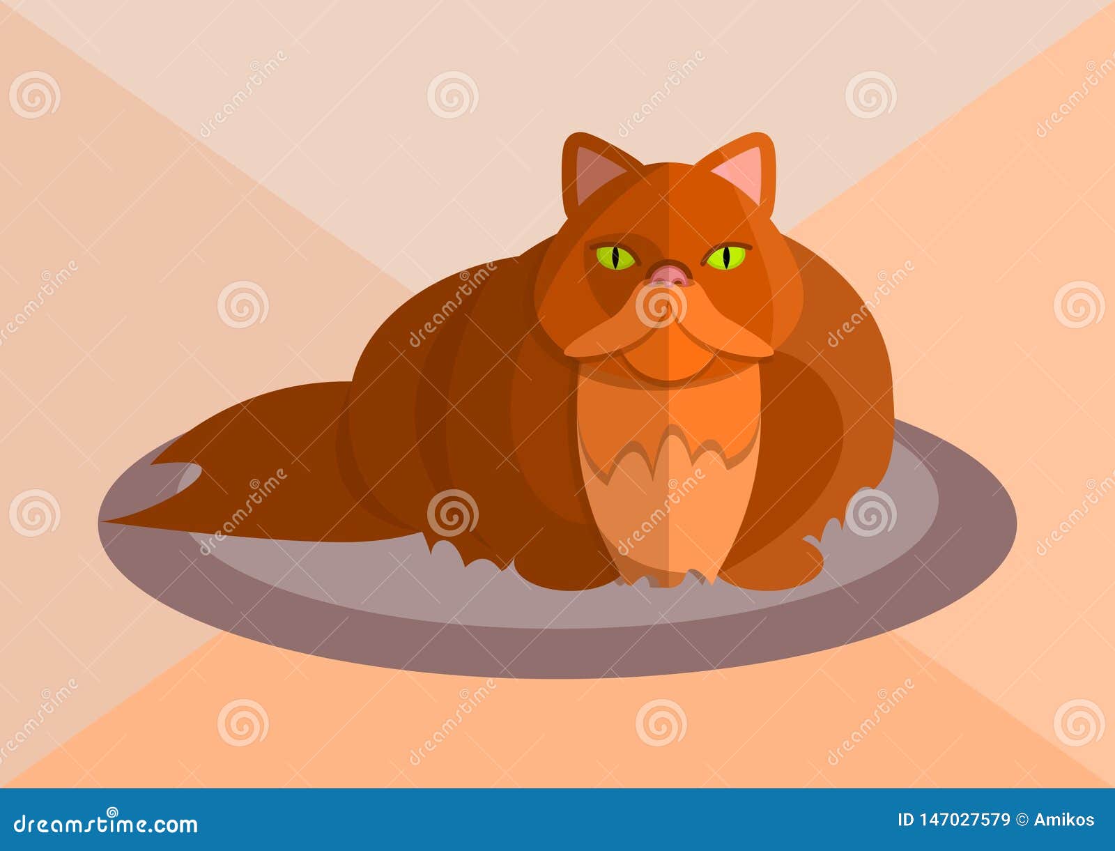 Vector Persian Cat Image Stock Image Illustration Of Kitty 147027579