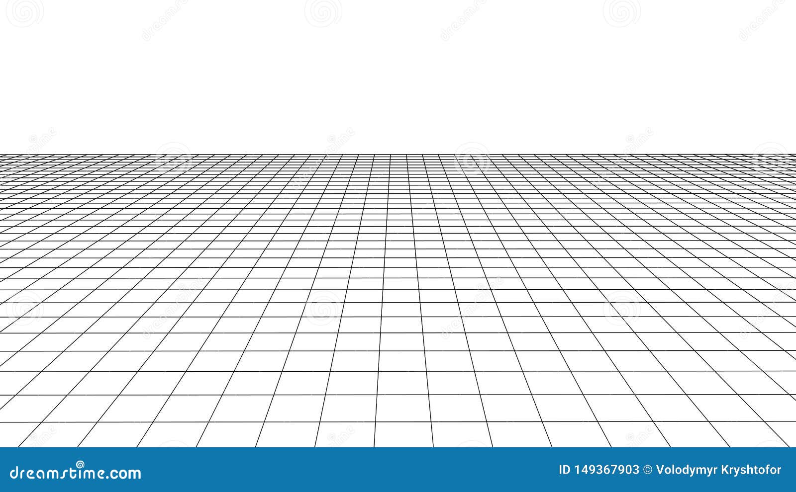 Vector Perspective Grid With Detailed Lines Stock Illustration