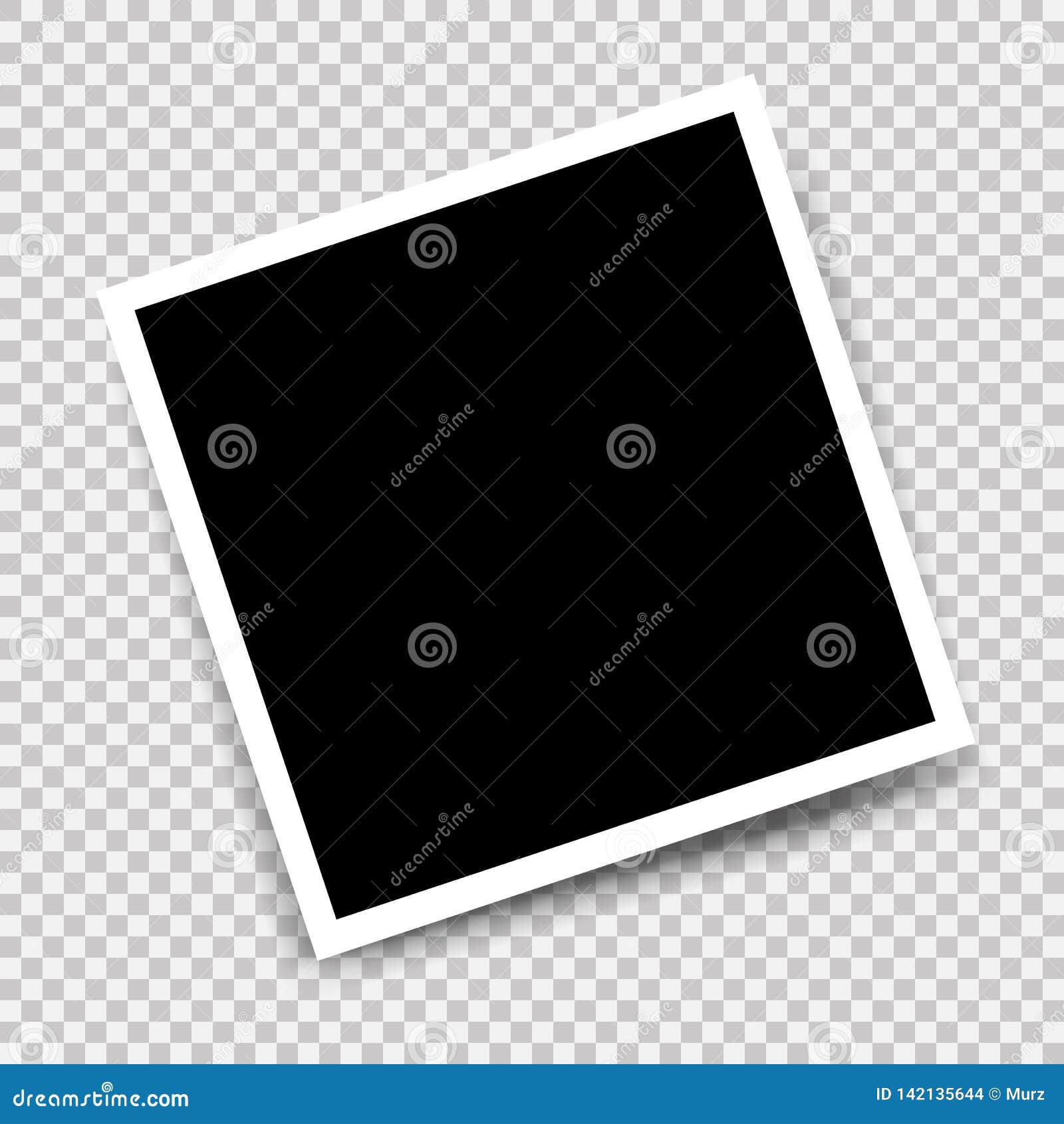 Vector Photo Frame With Shadow Mockup Design Stock Vector ...