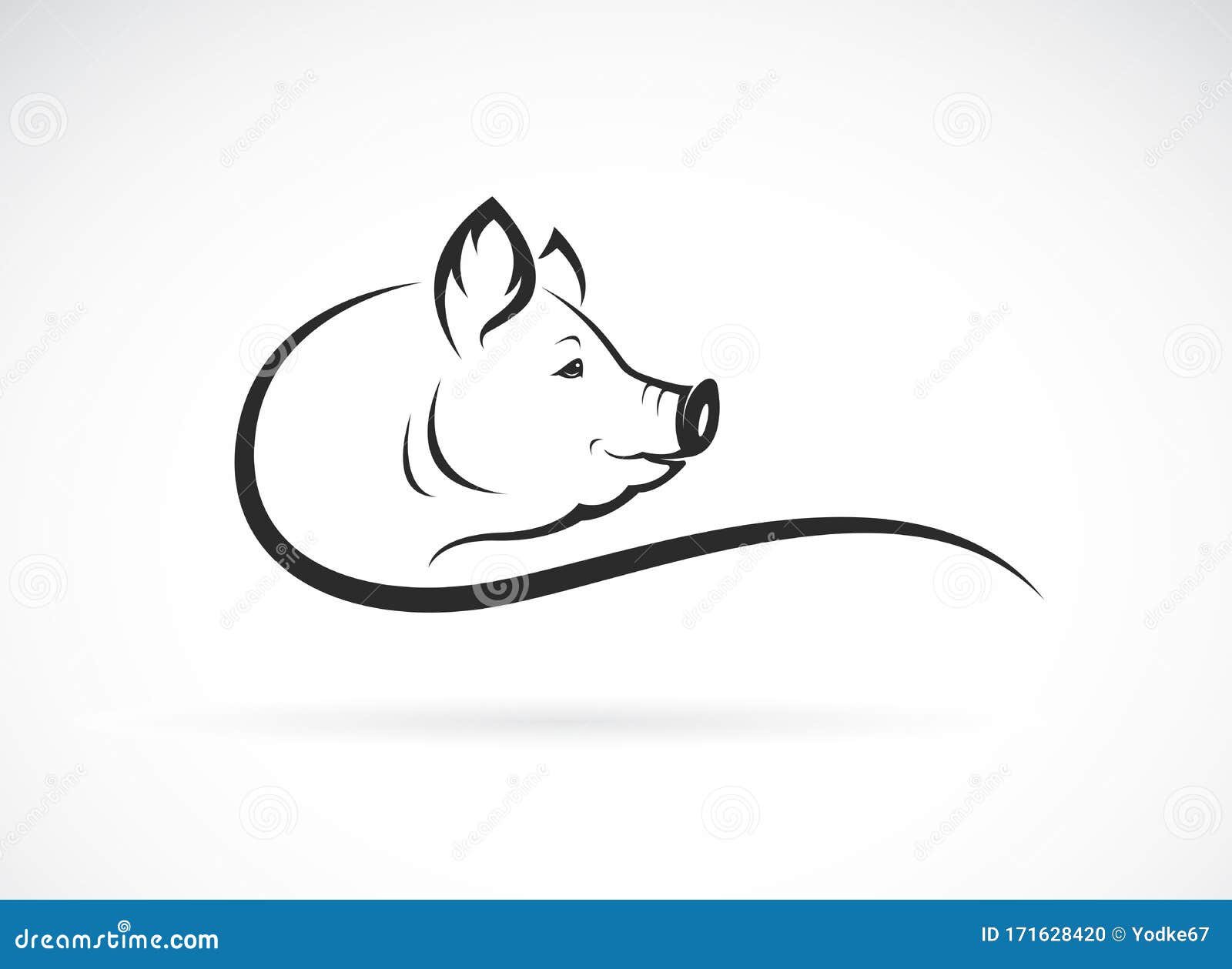 Download Vector Of A Pig Head Design On White Background Farm Animals Pig Head Logo Or Icon Easy Editable Layered Vector Illustration Stock Vector Illustration Of Piglet Drawing 171628420